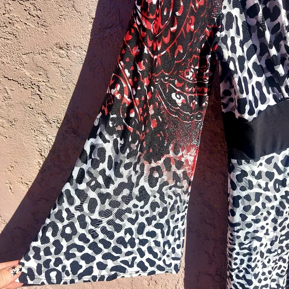 Purple Rain floral animal print casual dress - Picture 2 of 5